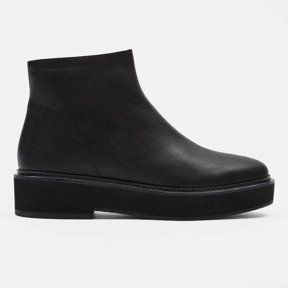 Eileen Fisher Nann Wedge Bootie in Leather